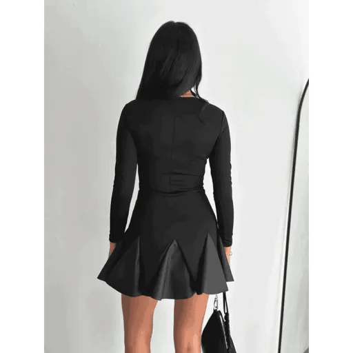 Kloş Crep Mini Elbise ile Şıklığınızı Yansıtın - ÖZER&HERMİN