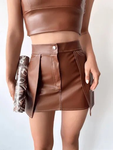 Kontrast Deri Etek Kadın - Şıklığın ve Rahatlığın Buluştuğu Parça - ÖZER&HERMİN