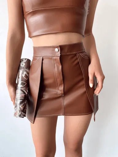 Kontrast Deri Etek Kadın - Şıklığın ve Rahatlığın Buluştuğu Parça - ÖZER&HERMİN