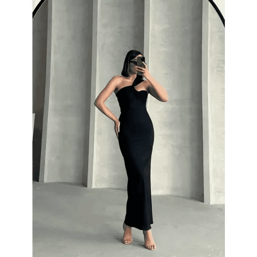 Krinkil Tek Omuz Elbise - Şık ve Rahat Tarzınız için Ideal Seçim - ÖZER&HERMİN