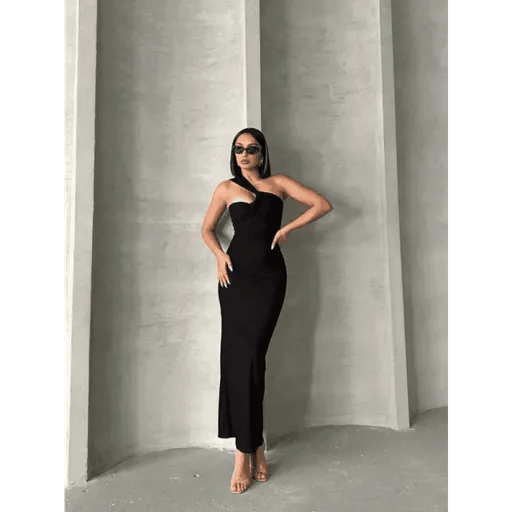 Krinkil Tek Omuz Elbise - Şık ve Rahat Tarzınız için Ideal Seçim - ÖZER&HERMİN