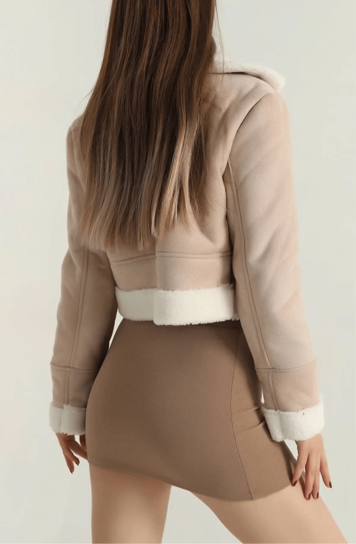 Kurklu Suet Kaban - İçi Kürklü Dış Dış Kısa Kaban - ÖZER&HERMİN