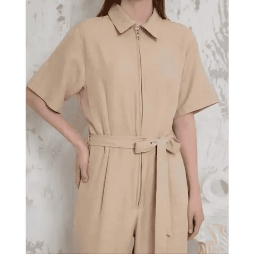 Kusakli gomlek yaka tulum - ÖZER&HERMİN