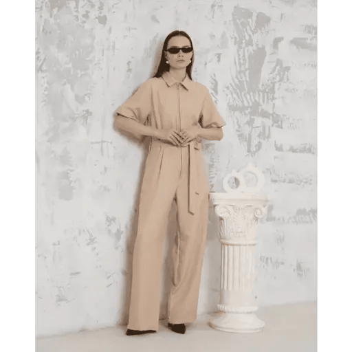 Kusakli gomlek yaka tulum - ÖZER&HERMİN