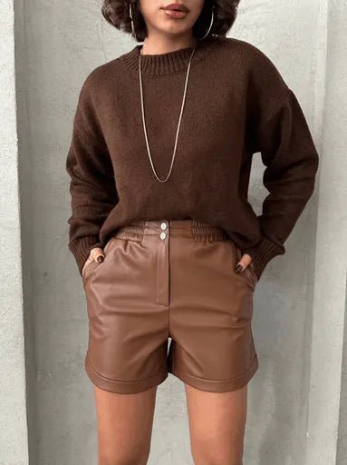 Lastikli citcitli Deri Sort - Şık ve Rahat Tasarım - ÖZER&HERMİN