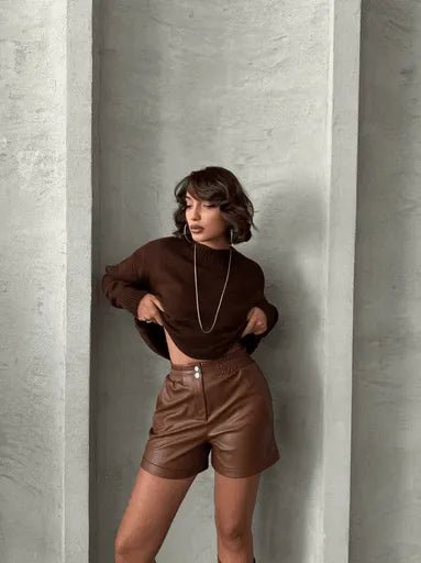 Lastikli citcitli Deri Sort - Şık ve Rahat Tasarım - ÖZER&HERMİN