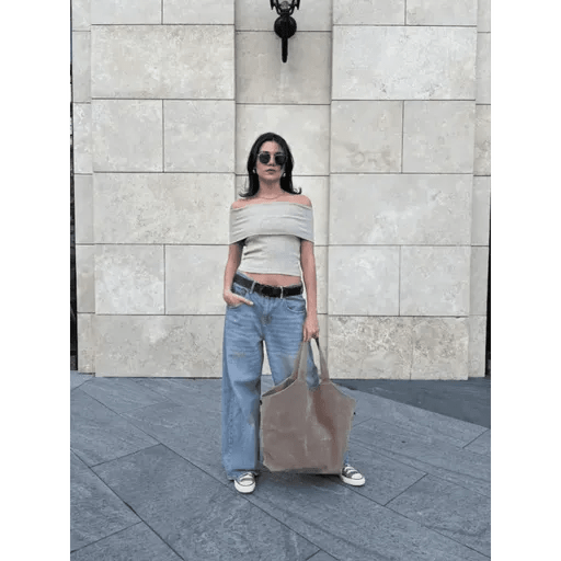 Madonna Yaka Bluz - Sıfır Kol ve Şık Tasarım - ÖZER&HERMİN