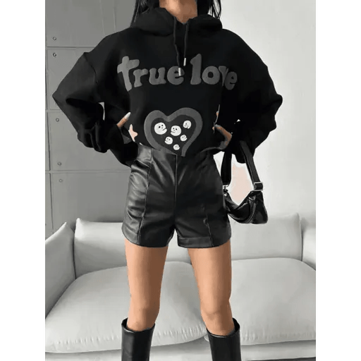 Oversize True Baskılı Sweat - Rahat ve Şık Tasarım - ÖZER&HERMİN