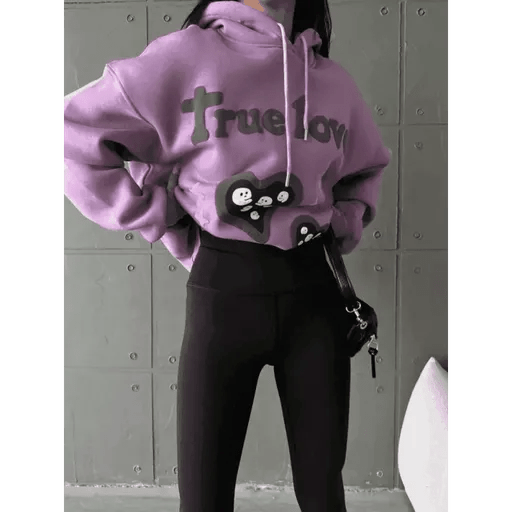 Oversize True Baskılı Sweat - Rahat ve Şık Tasarım - ÖZER&HERMİN