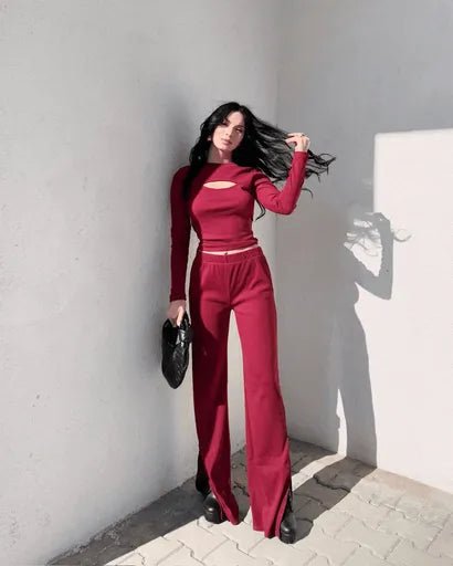 Pencere Detayli Alt Ust Takim - Şıklık ve Rahatlık Bir Arada - ÖZER&HERMİN