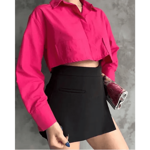 Poplin Crop Gomlek - Şıklığın ve Rahatlığın Buluştuğu Tasarım - ÖZER&HERMİN