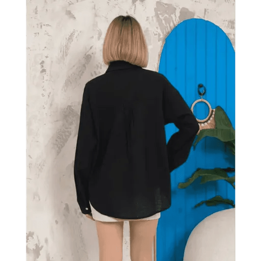 Relax Fit Keten Gomlek - Rahat ve Şık Yaz Kontrolü - ÖZER&HERMİN