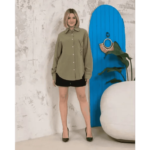 Relax Fit Keten Gomlek - Rahat ve Şık Yaz Kontrolü - ÖZER&HERMİN