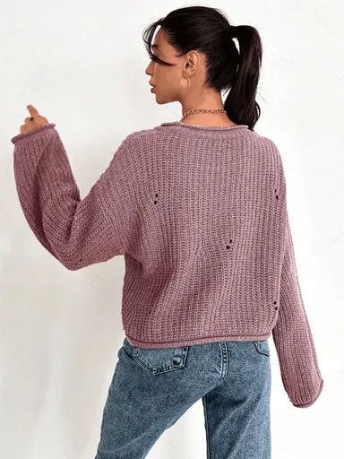 Salas Delik Detayli Kazak | Rahat ve Şık Tasarım - ÖZER&HERMİN