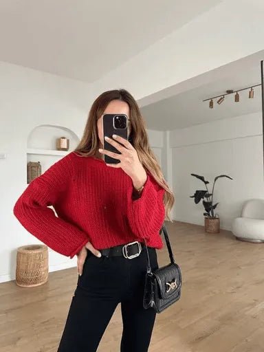 Salas Delik Detayli Kazak | Rahat ve Şık Tasarım - ÖZER&HERMİN