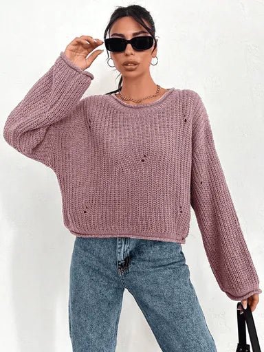 Salas Delik Detayli Kazak | Rahat ve Şık Tasarım - ÖZER&HERMİN