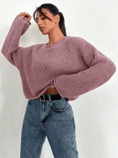 Salas Delik Detayli Kazak | Rahat ve Şık Tasarım - ÖZER&HERMİN