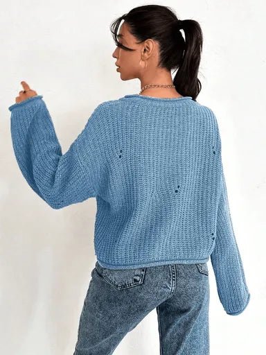 Salas Delik Detayli Kazak | Rahat ve Şık Tasarım - ÖZER&HERMİN