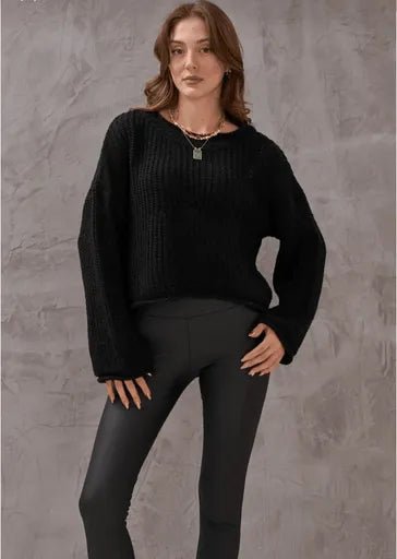 Salas Delik Detayli Kazak | Rahat ve Şık Tasarım - ÖZER&HERMİN