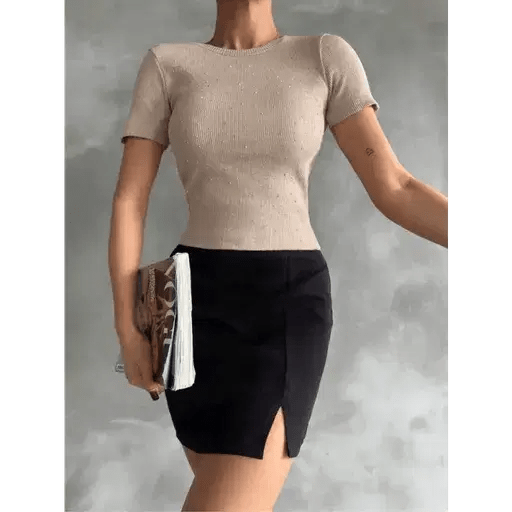 Taş Baskılı Kaş Korse Bluz - Şıklığı ve Rahatlığı Bir Arada Bulun! - ÖZER&HERMİN