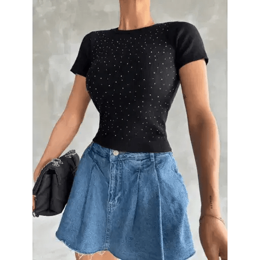 Taş Baskılı Kaş Korse Bluz - Şıklığı ve Rahatlığı Bir Arada Bulun! - ÖZER&HERMİN