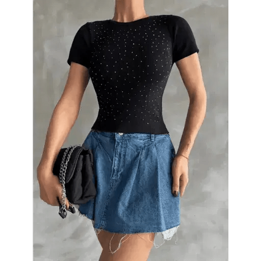 Taş Baskılı Kaş Korse Bluz - Şıklığı ve Rahatlığı Bir Arada Bulun! - ÖZER&HERMİN