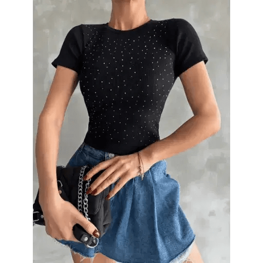 Taş Baskılı Kaş Korse Bluz - Şıklığı ve Rahatlığı Bir Arada Bulun! - ÖZER&HERMİN