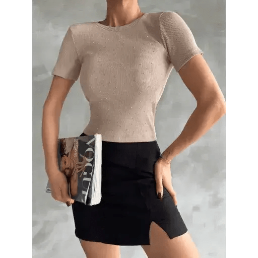 Taş Baskılı Kaş Korse Bluz - Şıklığı ve Rahatlığı Bir Arada Bulun! - ÖZER&HERMİN