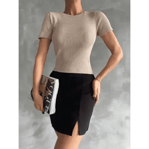 Taş Baskılı Kaş Korse Bluz - Şıklığı ve Rahatlığı Bir Arada Bulun! - ÖZER&HERMİN