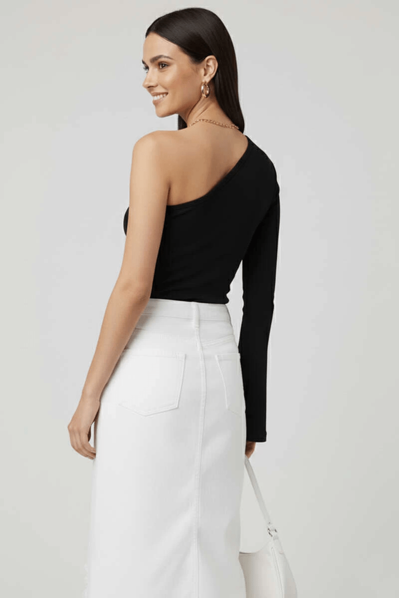 Tek Omuzlu Basic Bluz - Şık ve Rahat Tek Omuzlu Bluz Modelleri - ÖZER&HERMİN