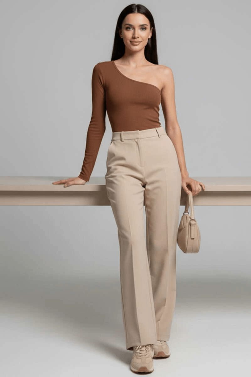 Tek Omuzlu Basic Bluz - Şık ve Rahat Tek Omuzlu Bluz Modelleri - ÖZER&HERMİN