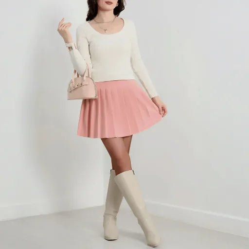 U yaka kaskorse bluz - Şık ve Rahat Kadın Üstü - ÖZER&HERMİN