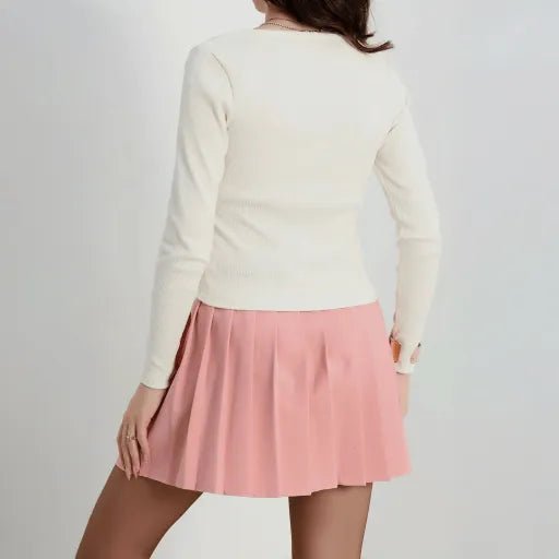 U yaka kaskorse bluz - Şık ve Rahat Kadın Üstü - ÖZER&HERMİN