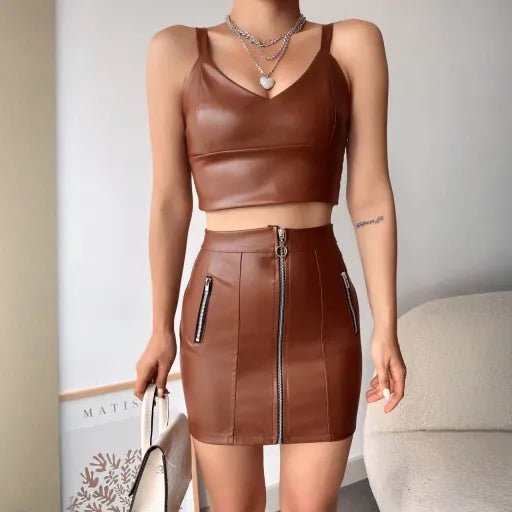 Uc Fermuar Deri Etek - Şıklığın ve Konforun Bir Arada Olduğu Tasarım - ÖZER&HERMİN