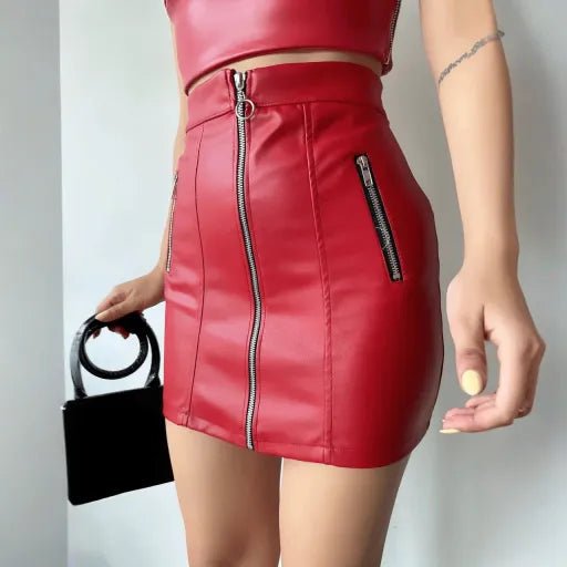 Uc Fermuar Deri Etek - Şıklığın ve Konforun Bir Arada Olduğu Tasarım - ÖZER&HERMİN