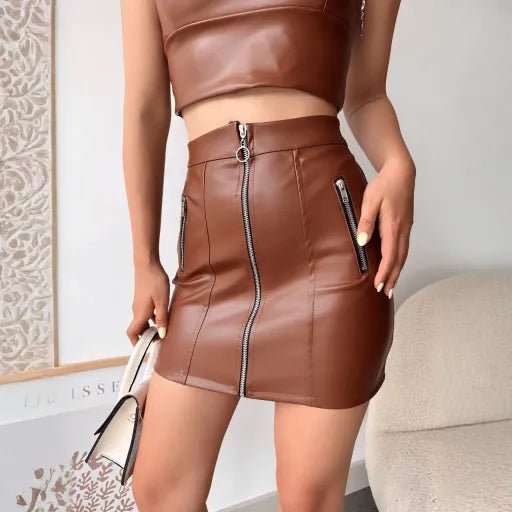 Uc Fermuar Deri Etek - Şıklığın ve Konforun Bir Arada Olduğu Tasarım - ÖZER&HERMİN