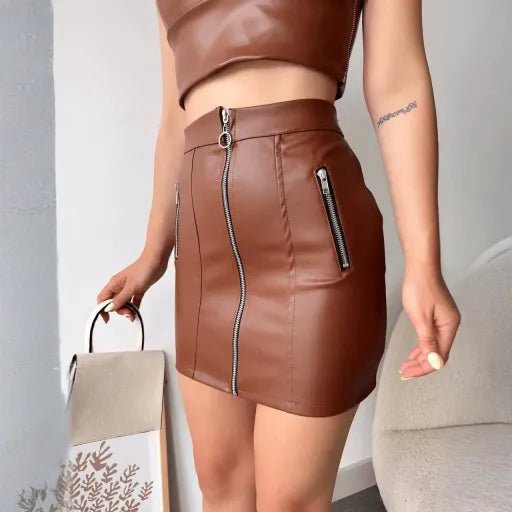 Uc Fermuar Deri Etek - Şıklığın ve Konforun Bir Arada Olduğu Tasarım - ÖZER&HERMİN
