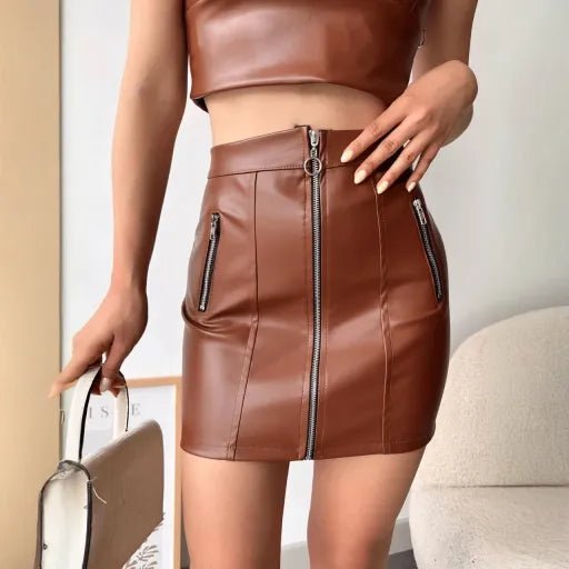 Uc Fermuar Deri Etek - Şıklığın ve Konforun Bir Arada Olduğu Tasarım - ÖZER&HERMİN