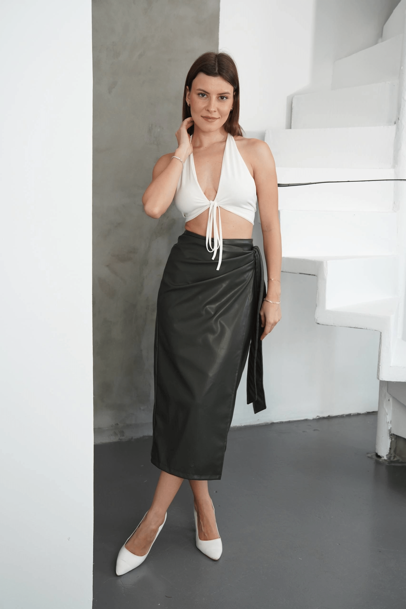 Uzun Deri Etek - Şıklığınızın Tamamlayıcısı - ÖZER&HERMİN