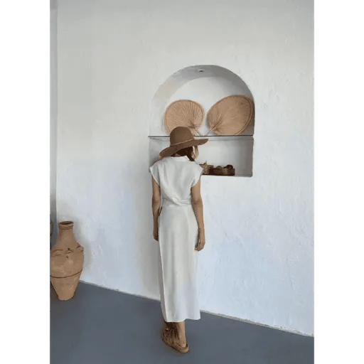 Uzun Etekli Bluz Takimi Keten Modası - ÖZER&HERMİN