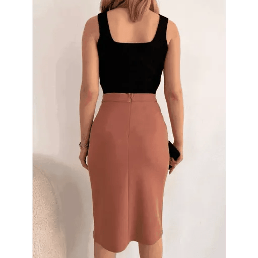 Uzun Yırtmaçlı Midi Etek - Şıklığın ve Rahatlığın Bir Arada Bulunduğu Tasarım - ÖZER&HERMİN