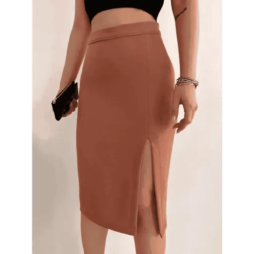 Uzun Yırtmaçlı Midi Etek - Şıklığın ve Rahatlığın Bir Arada Bulunduğu Tasarım - ÖZER&HERMİN