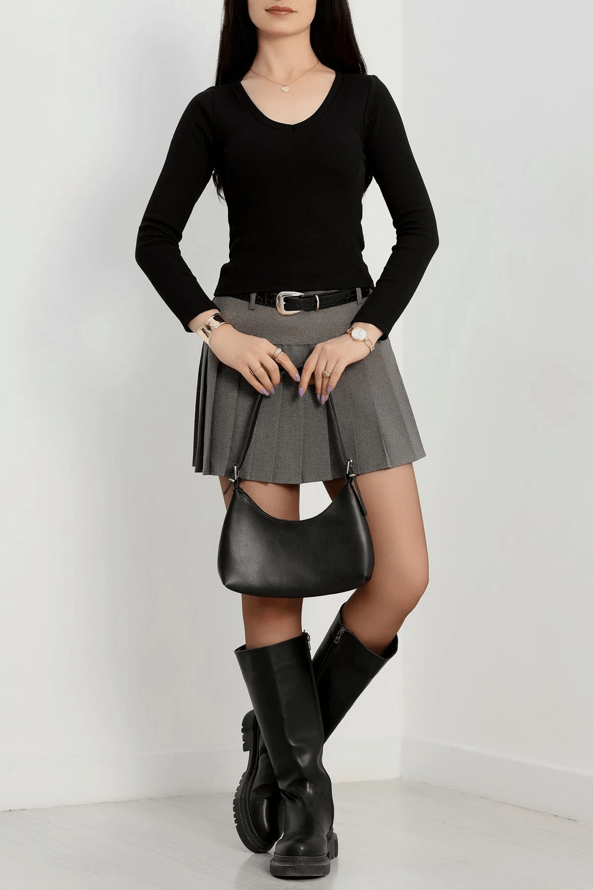 V Yaka Kaskorse Bluz - Şıklığı ve Rahatlığı Bir Arada Sunuyor - ÖZER&HERMİN