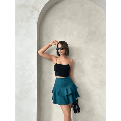 Valonlu firfirli Etek - Şıklık ve Rahatlık Bir Arada - ÖZER&HERMİN