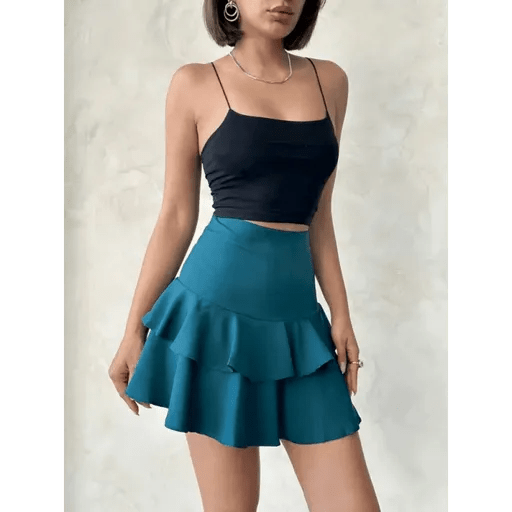 Valonlu firfirli Etek - Şıklık ve Rahatlık Bir Arada - ÖZER&HERMİN