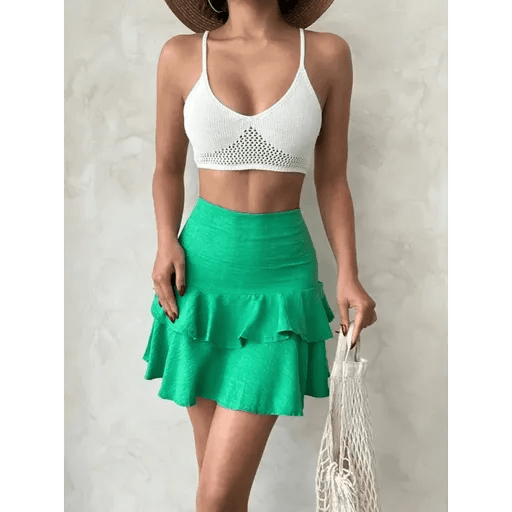 Valonlu firfirli Etek - Şıklık ve Rahatlık Bir Arada - ÖZER&HERMİN