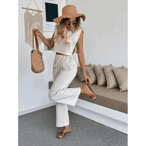 Yan Baglama Detayli Takimla Şıklığı Yakalayın - ÖZER&HERMİN