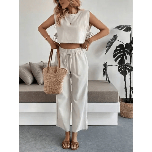 Yan Baglama Detayli Takimla Şıklığı Yakalayın - ÖZER&HERMİN