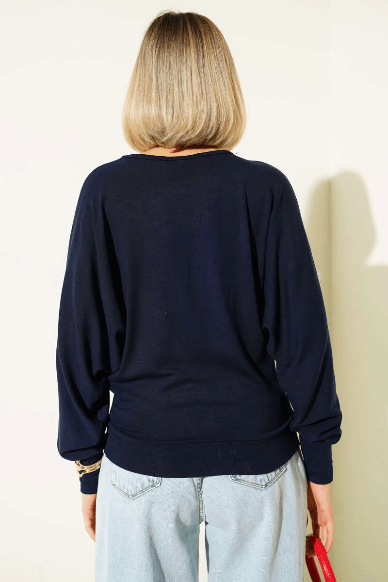 Yarasa Kol Bluz - Salaş ve Şık Tasarımla Rahatlığı Yakalayın - ÖZER&HERMİN