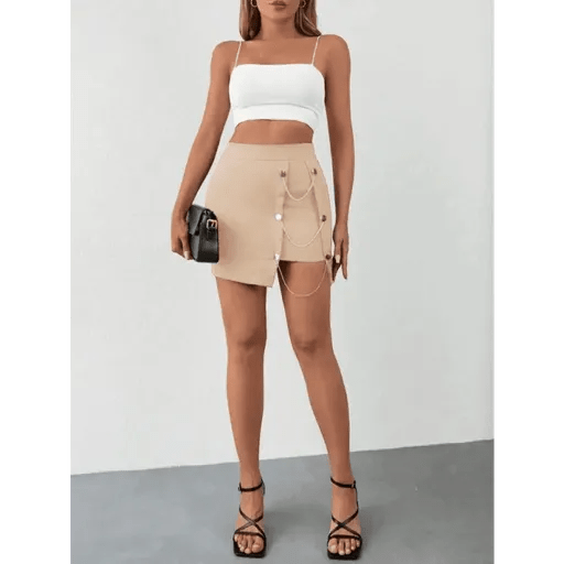 Zincirli Mini Etek - Şık ve Modern Tasarım - ÖZER&HERMİN